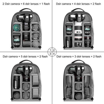 PULUZ Solar Power Outdoor Portable Camera Dual Shoulders Backpack Laptop Bag, Solar Shoulders Backpack