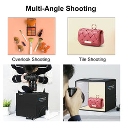 PULUZ 25cm Folding Portable Ring Light Photo Lighting Studio Shooting Tent Box with 12 Colors Backdrops, Size: 25cm x 25cm x 25cm