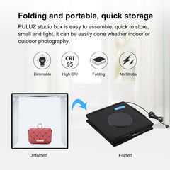 PULUZ 25cm Folding Portable Ring Light Photo Lighting Studio Shooting Tent Box with 12 Colors Backdrops, Size: 25cm x 25cm x 25cm