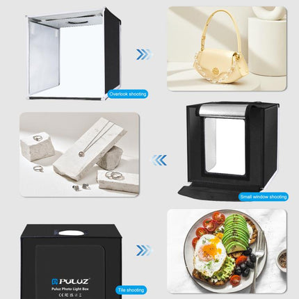 PULUZ 40cm Folding Portable White Light Dimmable Photo Lighting Studio Shooting Tent Box Kit with 6 Colors (Black, Orange, White, Red, Green, Blue) Backdrops, 40cm Box(UK/AE), 40cm Box(US), 40cm Box(UK), 40cm Box(EU), 40cm Box(AU)