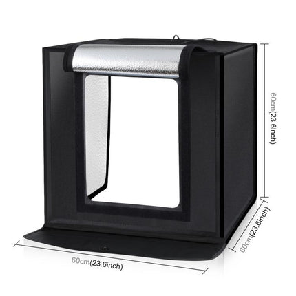 PULUZ Photo Studio Light Box Portable 60 x 60 x 60 cm Light Tent LED 5500K White Light Dimmable Mini 36W Photography Studio Tent Kit with 6 Removable Backdrops (Black Orange White Green Blue Red), 60cm Box(US), 60cm Box(UK), 60cm Box(EU), 60cm Box(AU)