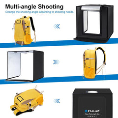 PULUZ Photo Studio Light Box Portable 60 x 60 x 60 cm Light Tent LED 5500K White Light Dimmable Mini 36W Photography Studio Tent Kit with 6 Removable Backdrops (Black Orange White Green Blue Red), 60cm Box(US), 60cm Box(UK), 60cm Box(EU), 60cm Box(AU)