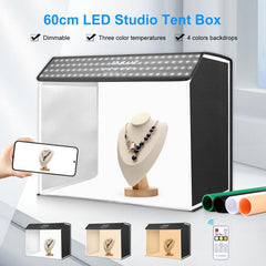 PULUZ Photo Studio Light Box Portable 60 x 40cm Cuboid Photography Studio Tent Kit with 6 Color Backdrops, 60 x 40cm (UK), 60 x 40cm (EU), 60 x 40cm (AU), 60 x 40cm (US)