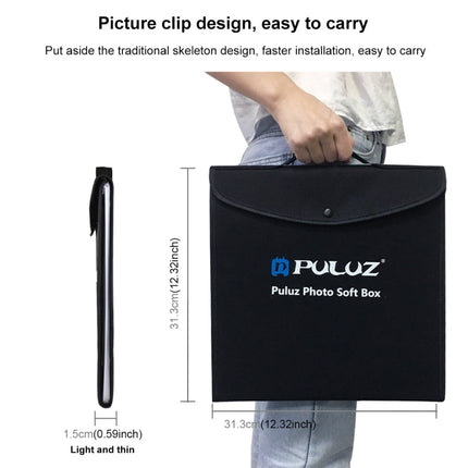 PULUZ 30cm Folding Portable Ring Light Photo Lighting Studio Shooting Tent Box Kit with 6 Colors Backdrops (Black, White, Yellow, Red, Green, Blue), Unfold Size: 31cm x 31cm x 32cm, 30cm Box Kit