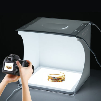 PULUZ Mini LED Photography Shadowless Light Lamp Panel Pad + Studio Shooting Tent Box, Acrylic Material, 20cm x 20cm Effective Area, 20cm(2 LED) + Shadowless Light