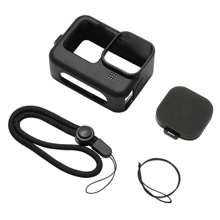 PULUZ for GoPro HERO12 Black /11 Black /10 Black /9 Black Silicone Protective Case Cover with Wrist Strap & Lens Cover, For GoPro HERO9 Black