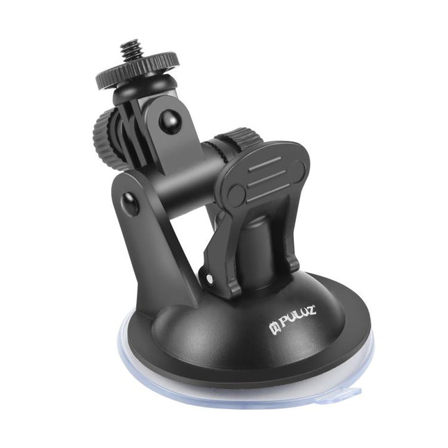 PULUZ Car Suction Cup Mount with Screw & Tripod Mount Adapter & Storage Bag for GoPro, Insta360, DJI and Other Action Cameras, Sucker Mount