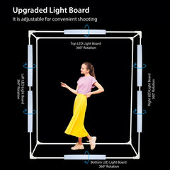 PULUZ 2m 240W 5500K Photo Light Studio Box Kit for Clothes / Adult Model Portrait, 2m Box(US), 2m Box(EU), 2m Box(AU), 2m Box(UK)