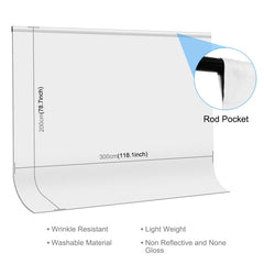 PULUZ 3m x 2m Photography Background Thickness Photo Studio Background Cloth Backdrop, 3m x 2m, 3 x 2m