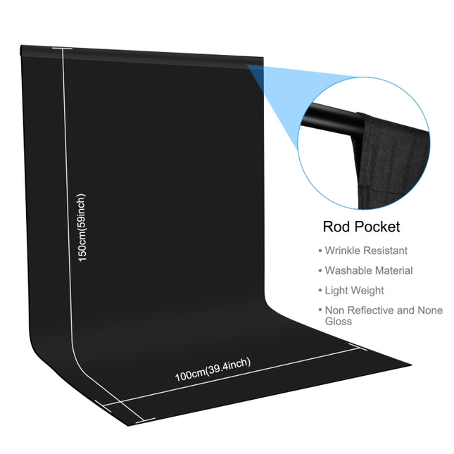 PULUZ 1m x 1.5m Photography Background Photo Studio Background Cloth Backdrop, 1m x 1.5m, 1 x 1.5m
