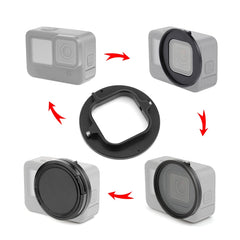 PULUZ 52mm UV Lens Filter for GoPro HERO12 Black /11 Black Mini /11 Black /10 Black /9 Black, with Adapter Ring, UV Filter