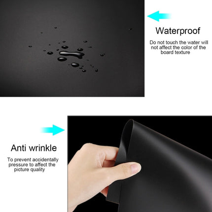 PULUZ Photography Background PVC Paper Kits for Studio Tent Box, Size: 156cm x 80cm, Backdrop 80cm (Black), Backdrop 80cm(Orange), Backdrop 80cm(White)