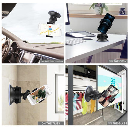 PULUZ 360 Degree Rotating Suction Cup Clamp Holder Bracket For iPhone, Galaxy, Huawei, Xiaomi, Sony, HTC, Google and other Smartphones