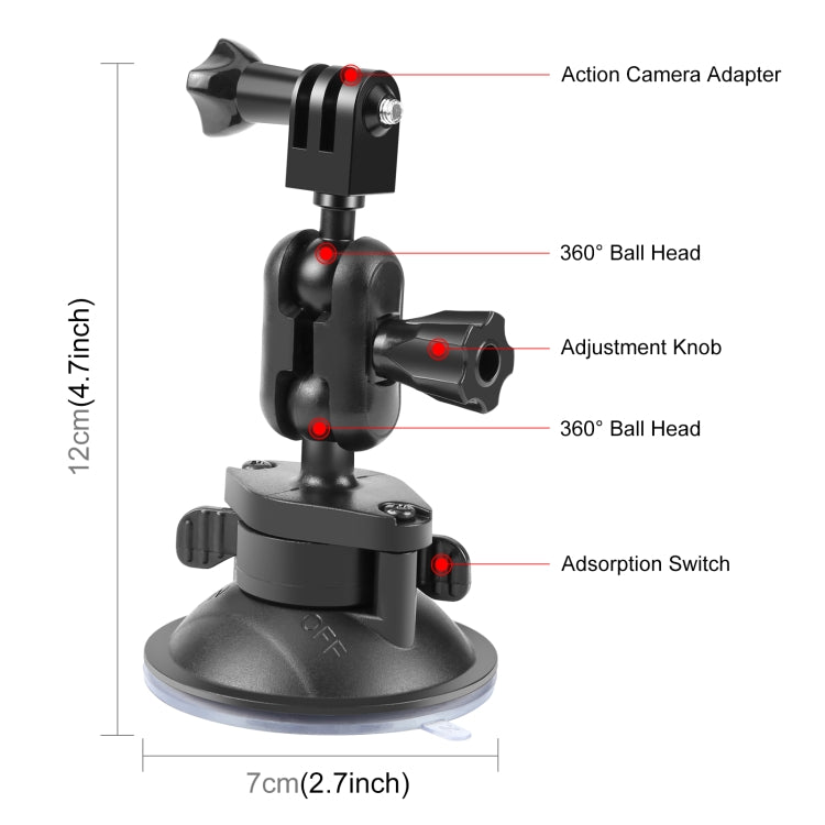 PULUZ Magic Arm Suction Cup Mount