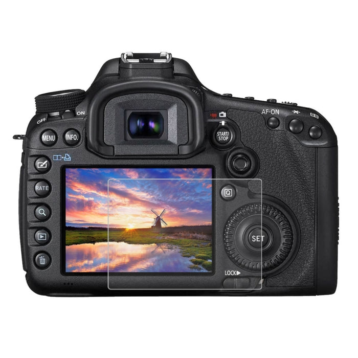PULUZ 2.5D 9H Tempered Glass Film for Canon 5D Mark III, Compatible with Olympus SH50, Pentax K3 / K3II / 645Z, Sony HX7 / HX9 / HX100 / WX9 / HX30 / HX200 / W670 / W630 / WX100, For Canon 5D Mark III