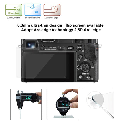 PULUZ 2.5D 9H Tempered Glass Film for Sony A6000, Compatible with Sony A6500 / A5100 / 6100 / A6600 / A5000 / A6400 / A6300 / A3000 / NEX-7/ NEX-6 / NEX-5N / NEX-3N / NEX5C / NEX-C3 / NEX-5T / H400, Panasonic W850K, Olympus TG850 / TG860 / TG870 PM2 / ...