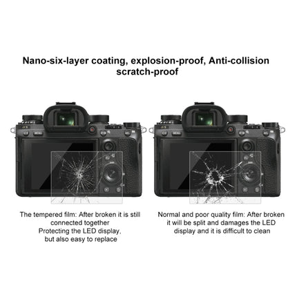 PULUZ 2.5D 9H Tempered Glass Film for Sony ILCE-9 (A9), Compatible with Sony A99 / HX400 / H300 / A99II / A7RIII / A7RII / A77II / WX500 / HX90V / HX7 / HX9 / HX100 / WX9 / HX30 / HX200 / W670 / W630 / WX100, Samsung WB1100 / EX2F, Olympian VH-410     ...