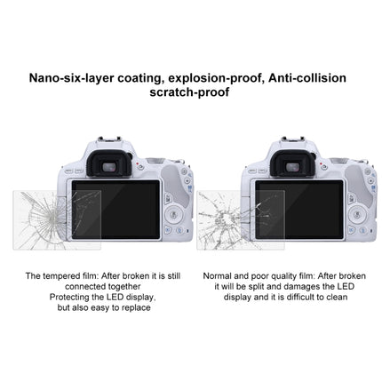 PULUZ 2.5D 9H Tempered Glass Film for Canon EOS 200D / 200D II, Compatible with Canon KISS X9 / EOS Rebel SL2, Panasonic S1H, For Canon 200D