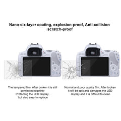 PULUZ 2.5D 9H Tempered Glass Film for Canon EOS 200D / 200D II, Compatible with Canon KISS X9 / EOS Rebel SL2, Panasonic S1H, For Canon 200D