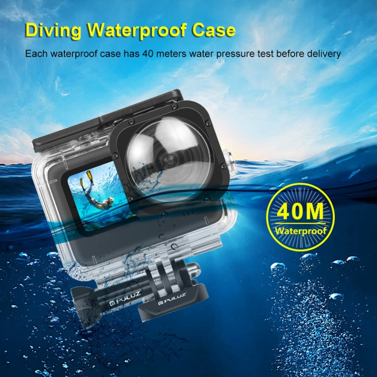 PULUZ 40m Waterproof Housing Protective Case with Buckle Basic Mount & Screw for GoPro HERO12 Black /11 Black /11 Black Mini /10 Black /9 Black Max Lens Mod