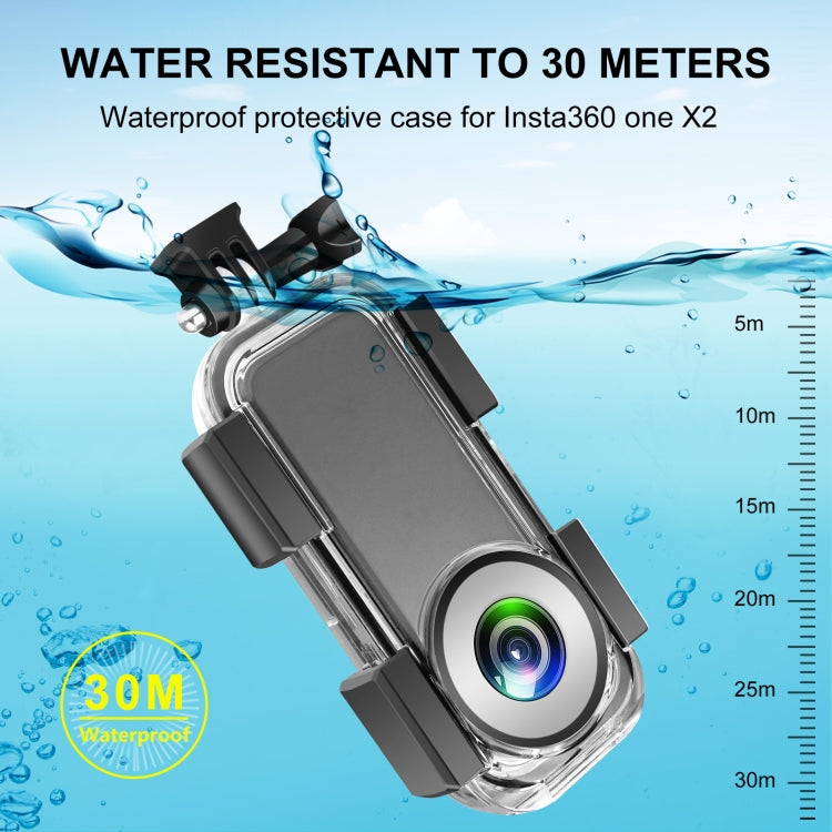 PULUZ 30m Underwater Waterproof Housing Case for Insta360 ONE X2