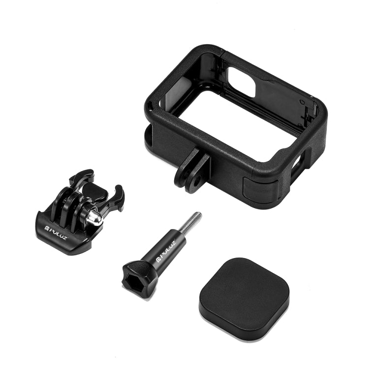 PULUZ Chargeable PA Frame Mount Cage with Cold Shoe Base Slot for GoPro HERO13 Black /12 Black /11 Black /11 Black Mini /10 Black /9 Black