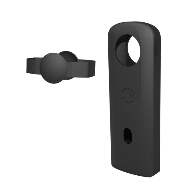 PULUZ Silicone Protective Case with Lens Cover for Ricoh Theta SC2 360 Panoramic Camera, Silicone Case For Ricoh Theta SC2(Black)