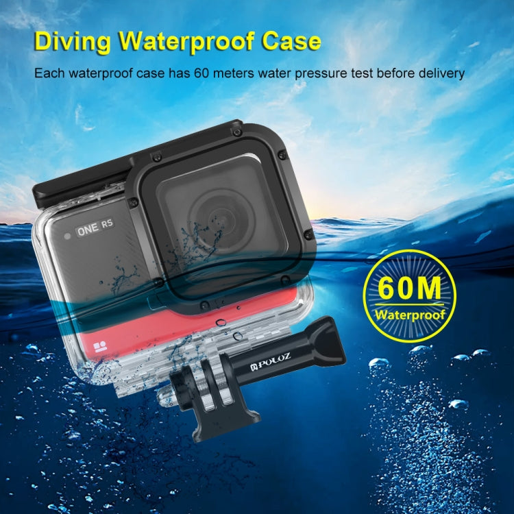 PULUZ 60m Underwater Depth Diving Case Waterproof Camera Housing for Insta360 One RS 4K Edition, For Insta360 One RS 4K Edition Diving Case