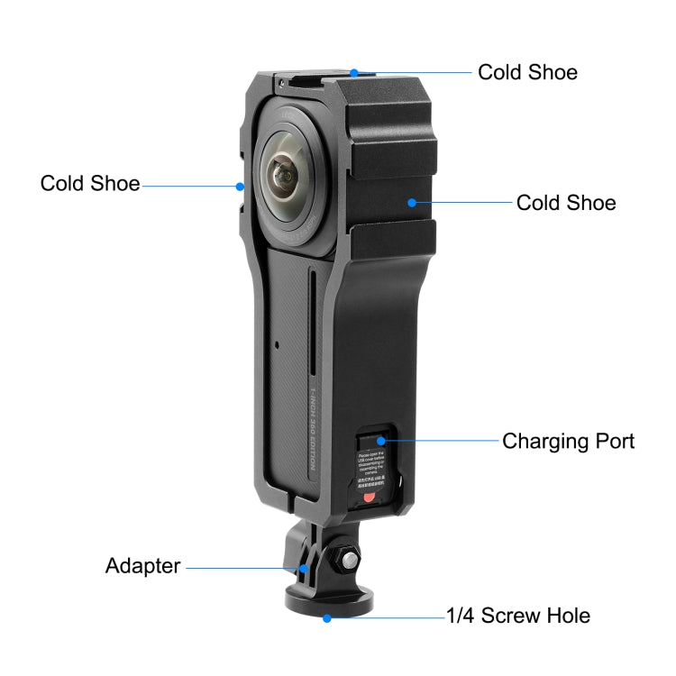 PULUZ Protective Cage Rig Housing Frame with Cold Shoe for Insta360 ONE RS 1-Inch 360 Edition, Protective Cage