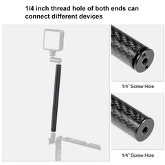 PULUZ 250mm Aluminum Alloy Carbon Fiber Floating Buoyancy Selfie-stick Extension Arm Rods for GoPro, Insta360, DJI and Other Action Cameras, 250mm