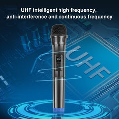 PULUZ 1 To 2 UHF Wireless Dynamic Microphones with LED Display, 3.5mm Transmitter, 1 To 2 UHF Wireless Microphones