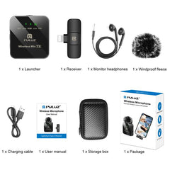 PULUZ Wireless Lavalier Microphone for iPhone / iPad, 8-Pin Receiver