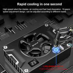 PULUZ Camera Cooling Fan Semiconductor Radiator with LCD Display for Sony / Canon / FUJIFILM / Nikon Cameras, Cooling Fan with LCD Display