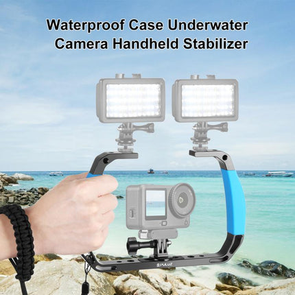 PULUZ Dual Silicone Handles Aluminium Alloy Underwater Diving Rig for GoPro, Other Action Cameras and  Smartphones, For Action Cameras and Smartphones