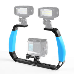 PULUZ Dual Silicone Handles Aluminium Alloy Underwater Diving Rig for GoPro, Other Action Cameras and  Smartphones, For Action Cameras and Smartphones