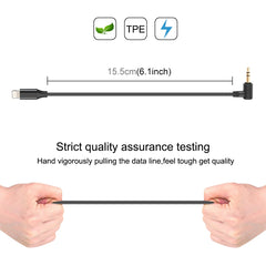 PULUZ 3.5mm TRS Male to 8 Pin Male Live Microphone Audio Adapter Cable for PU3153 / PU3154
