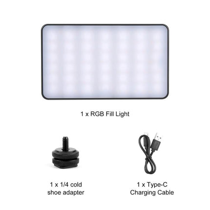 PULUZ Pocket 140 LEDs RGB Full Color Beauty Fill Light Handheld Photography LED Light, 140 LED