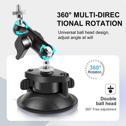 PULUZ Upgraded 1/4 inch Magic Arm Suction Cup Mount, Upgraded 1/4 inch Suction Cup Mount