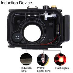 PULUZ 40m Underwater Depth Diving Case Waterproof Camera Housing for Sony RX100 IV, For RX100 IV