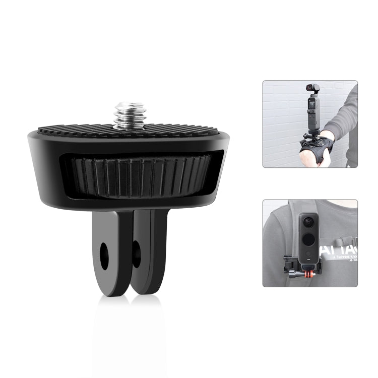 PULUZ 1/4 inch Screw Adjustable ABS Action Camera Tripod Adapter