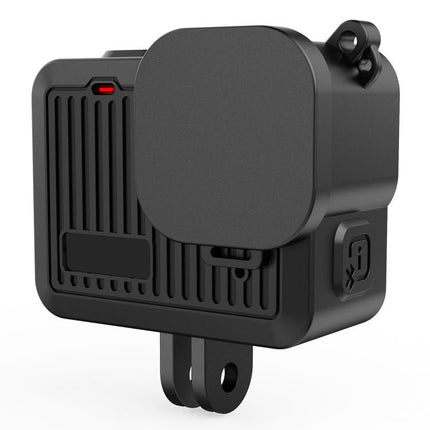 For GoPro HERO 2024 PULUZ Silicone Protective Case Side Interface Cover with Wrist Strap & Lens Cover, Silicone Protective Case