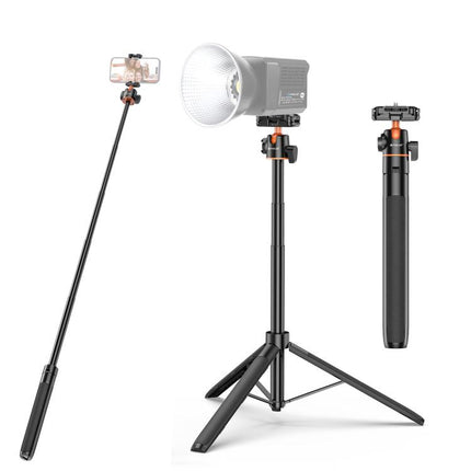 PULUZ 1.3m Phone Selfie Stick Tripod Vlog Live Streaming Holder with Phone Clip, 1.4m  Phone Tripod
