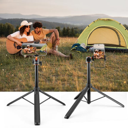 PULUZ 1.3m Phone Selfie Stick Tripod Vlog Live Streaming Holder with Phone Clip, 1.4m  Phone Tripod