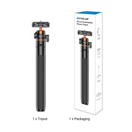 PULUZ 1.3m Phone Selfie Stick Tripod Vlog Live Streaming Holder with Phone Clip, 1.4m  Phone Tripod