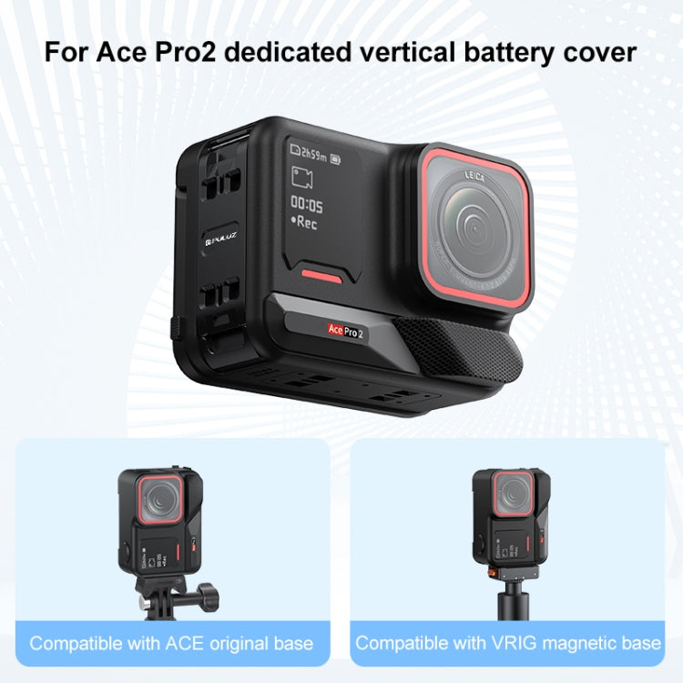 PULUZ ACE / AC Aluminum Alloy Battery Side Interface Cover for Insta360 Ace Pro 2