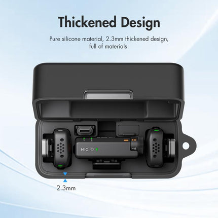 For DJI Mic Mini PULUZ Charging Case Silicone Scratch-proof Protective Cover