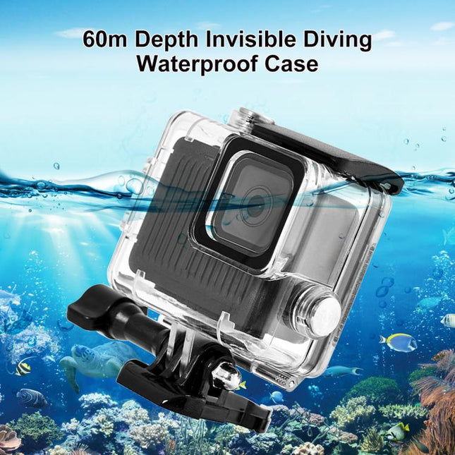 For GoPro HERO 4K 2024 PULUZ 60m / 196ft Waterproof Housing Protective Case with Buckle Basic Mount & Screw, Waterproof Case