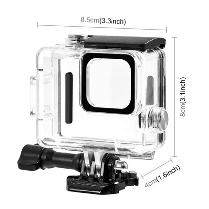 For GoPro HERO 4K 2024 PULUZ 60m / 196ft Waterproof Housing Protective Case with Buckle Basic Mount & Screw, Waterproof Case