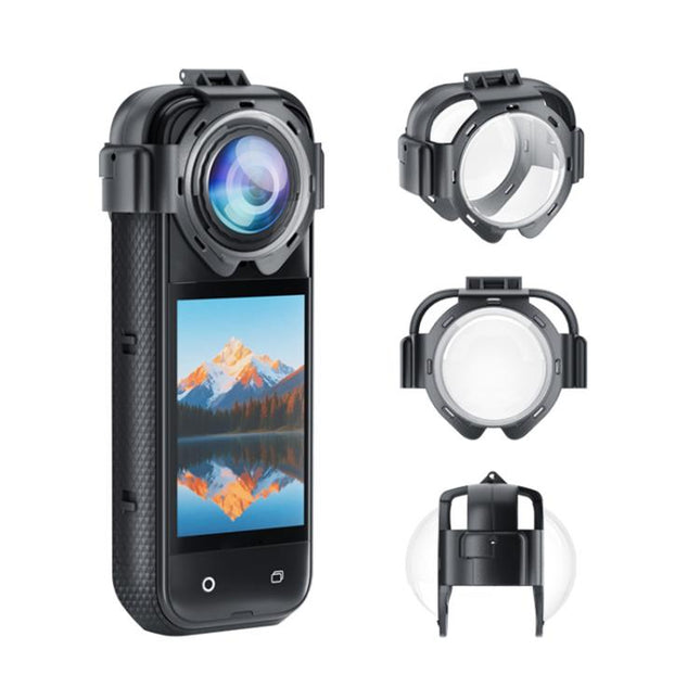 For Insta360 X5 PULUZ Snap-on Optical Tempered Glass Lens Guard Protective Cover, For Insta360 X5