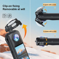 For Insta360 X5 PULUZ Snap-on Optical Tempered Glass Lens Guard Protective Cover, Snap-on Lens Guard